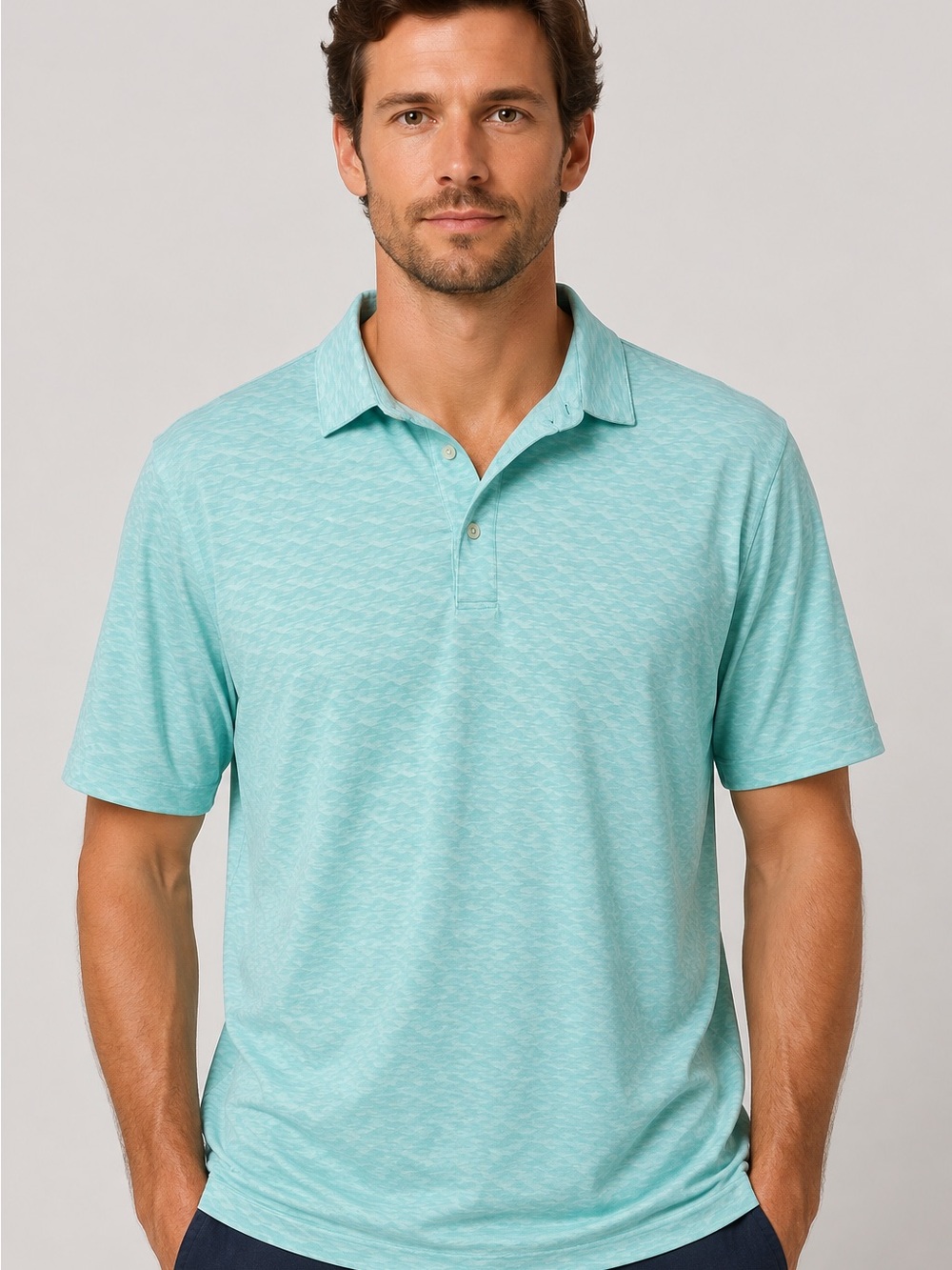 Greg Norman Collection Polo in Mint Teal